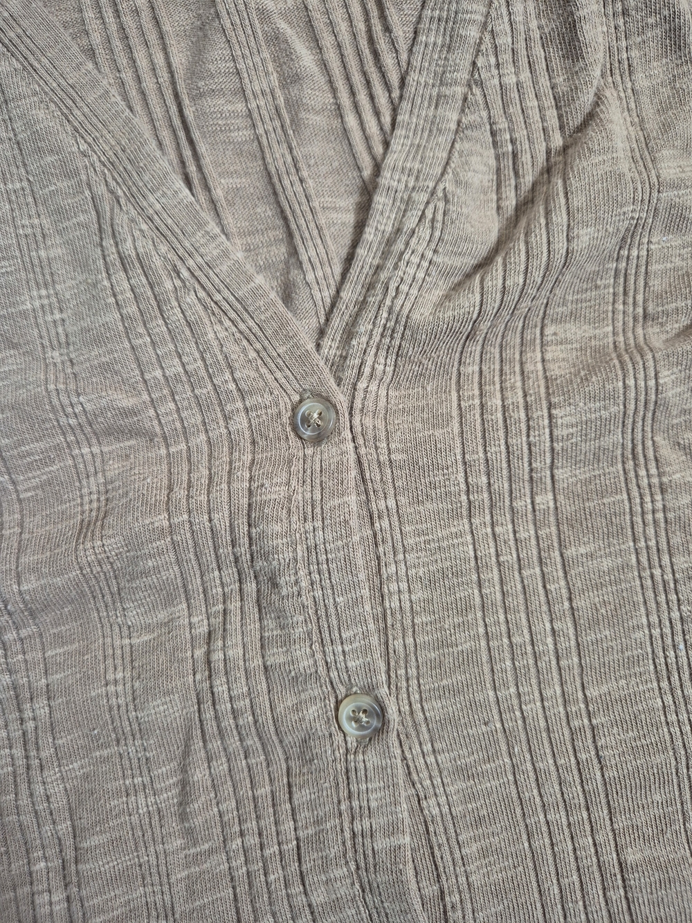 Universal Thread Sleeveless Ribbed Button-Front Top in Taupe - Picture 2 of 8